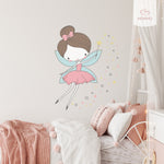 Nálepky pre dievčatá - Víla v ružovom s hviezdami