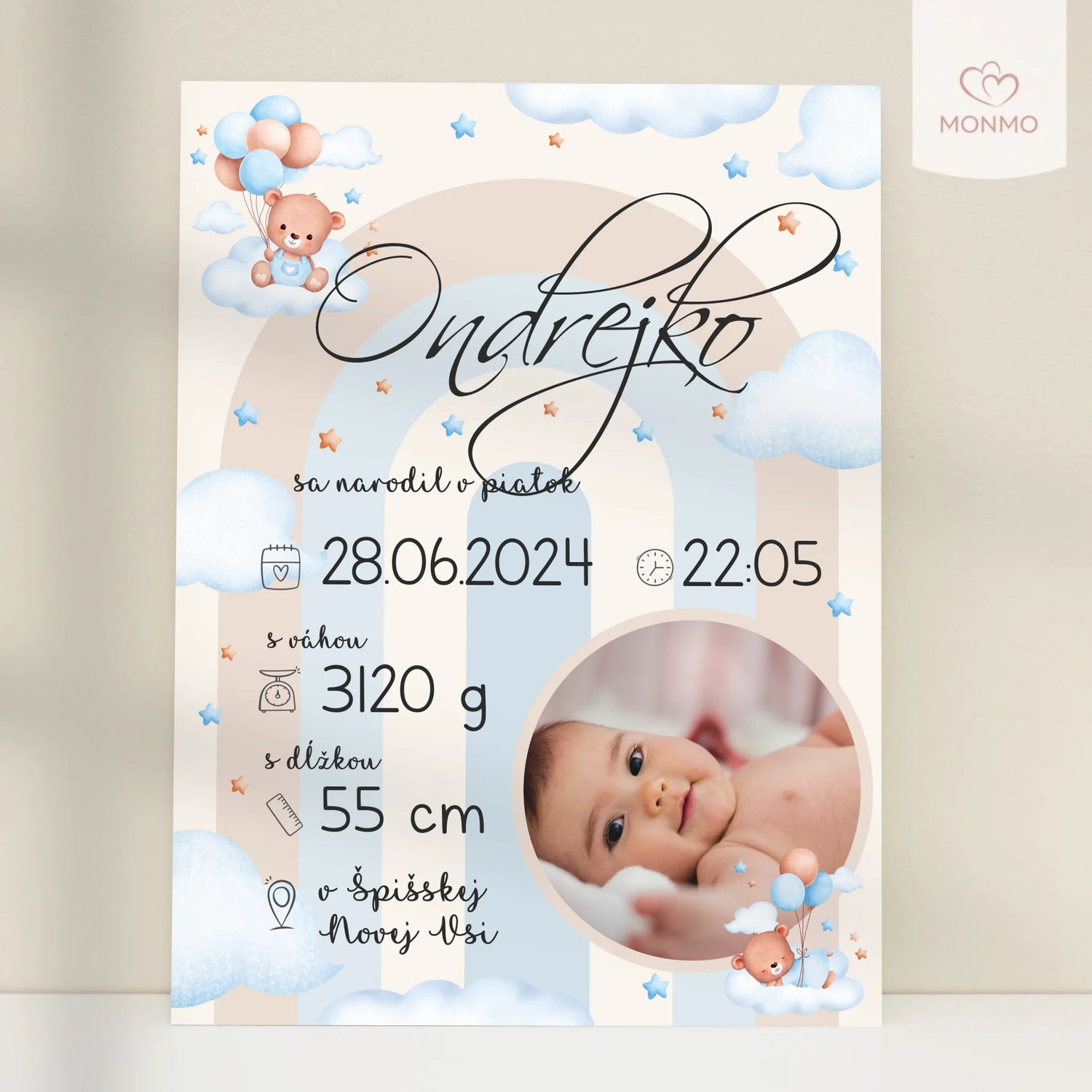 Tabuľka o narodení - Dúha