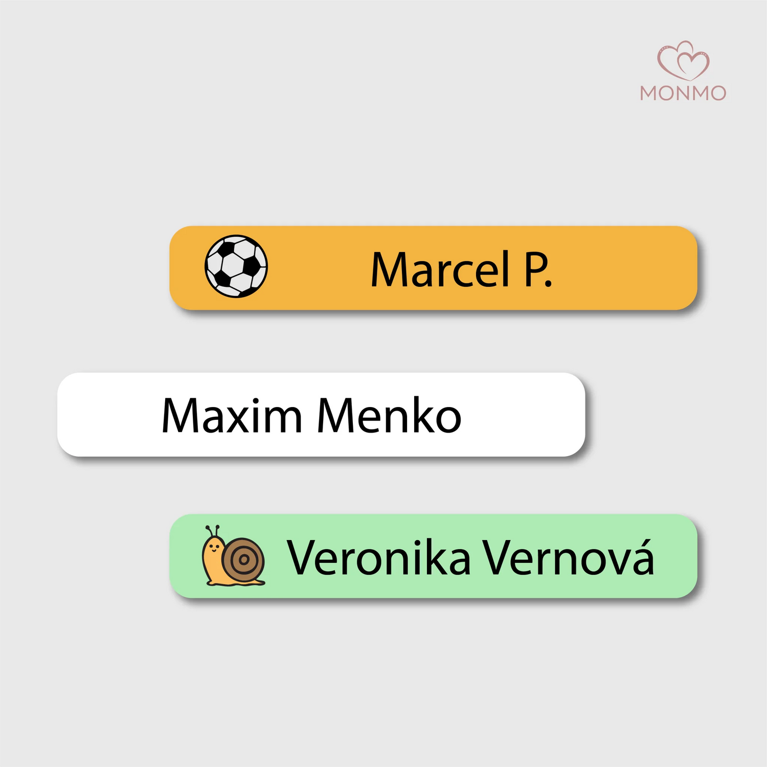 Úzke nalepovacie menovky