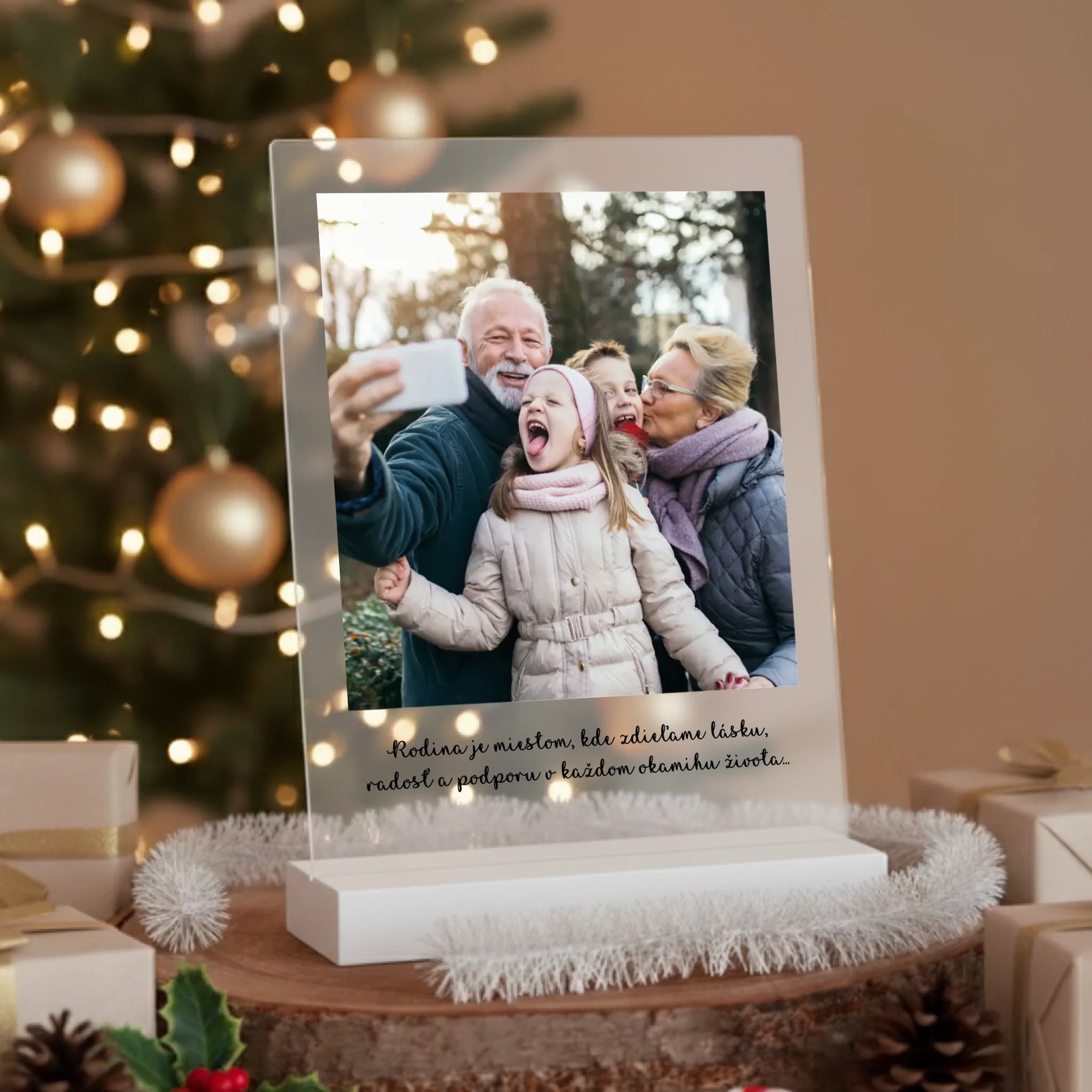akrylova plaketa_vianoce_biely stojan