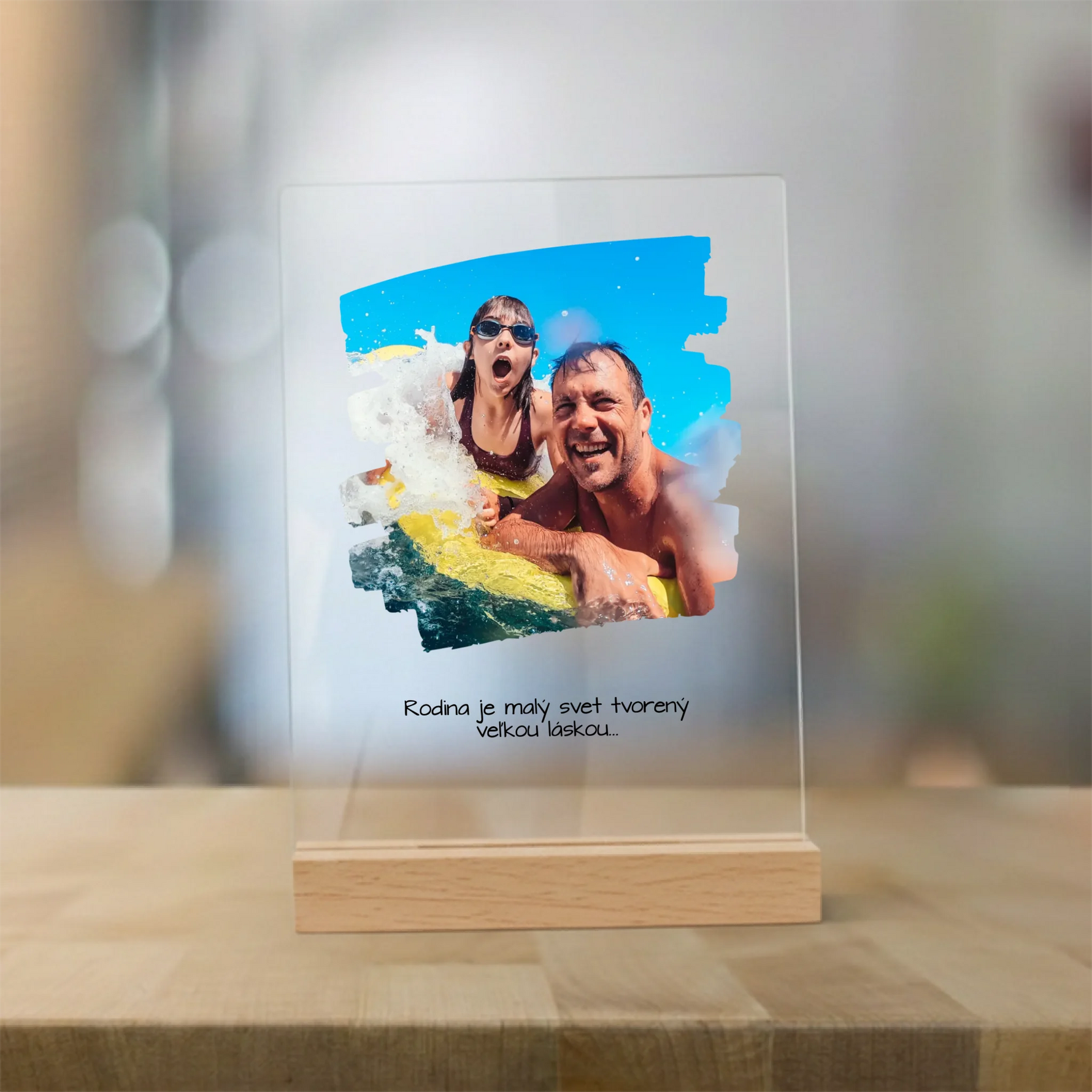 akrylova plaketa - svetly stojan - monmo