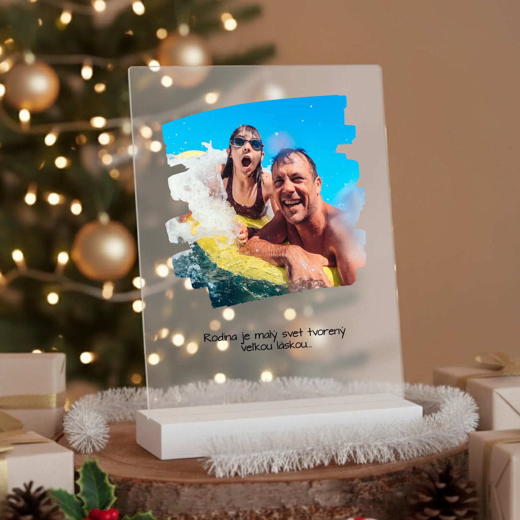 akrylova plaketa_vianoce_biely stojan