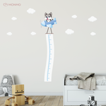 150 cm rastovy meter pre deti. Detská nálepka na stenu, detský meter