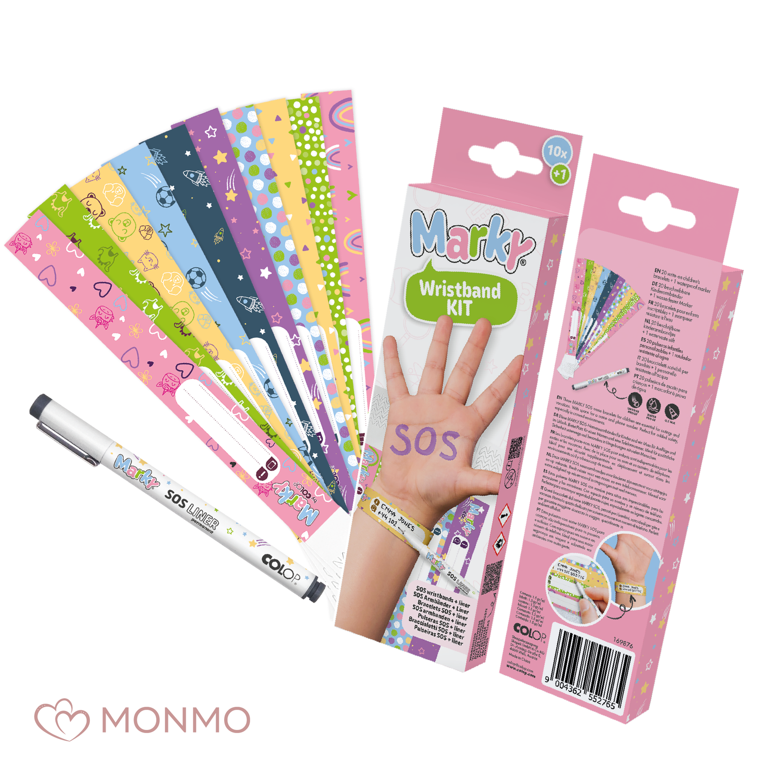 Identifikačné náramky pre deti s kontaktnými údajmi