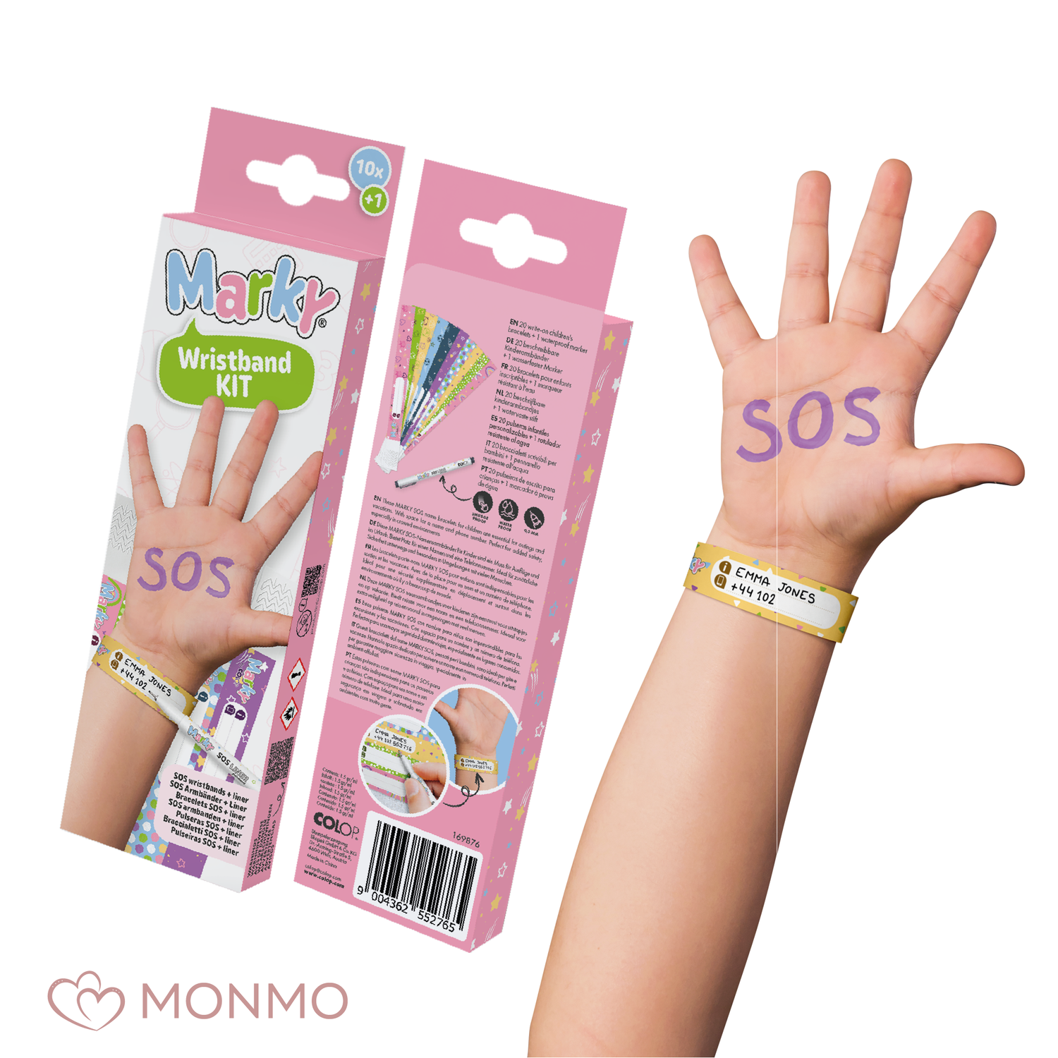 Identifikačné náramky pre deti s kontaktnými údajmi